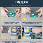 Picture of StarTech.com M.2 SSD to 2.5in SATA III Adapter - M.2 Solid State Drive Converter with Protective Housing