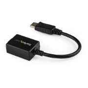Picture of StarTech.com DisplayPort to VGA Adapter - Active DP to VGA Converter - 1080p Video - DisplayPort Certified - DP/DP++ Source to VGA Monitor Cable Adapter Dongle - Latching DP Connector