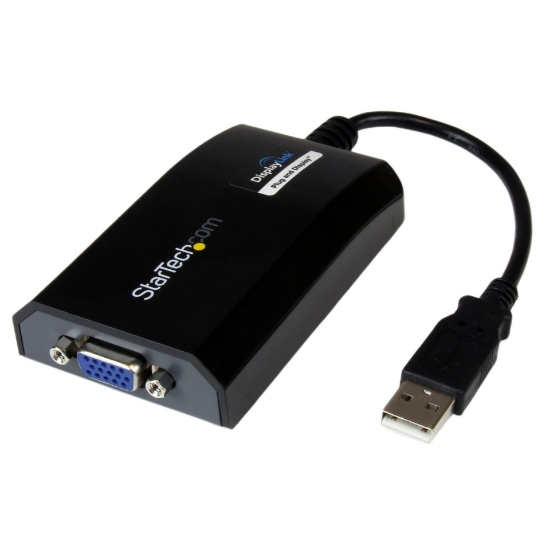 Picture of StarTech.com USB to VGA Adapter, External USB Video Graphics Card for PC and MAC, 1920x1200, USB 2.0 Display Adapter - a direct replacement for USB32VGAPRO