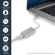 Picture of StarTech.com USB 3.0 to Gigabit Network Adapter - Silver