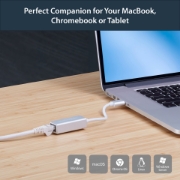 Picture of StarTech.com USB 3.0 to Gigabit Network Adapter - Silver