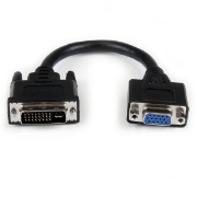 Picture of StarTech.com 8in DVI to VGA Cable Adapter - DVI-I Male to VGA Female