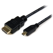 Picture of StarTech.com 3m Micro HDMI to HDMI Cable with Ethernet - 4K 30Hz Video - Durable High Speed Micro HDMI Type-D to HDMI 1.4 Adapter Cable/Converter Cord - UHD HDMI Monitors/TVs/Displays - M/M
