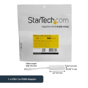 Picture of StarTech.com USB-C to HDMI Adapter - White - 4K 60Hz