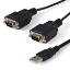 Picture of StarTech.com 6ft (1.8m) 2-Port FTDI USB to Serial RS232 Adapter Cable with COM Retention, USB to RS232 Adapter - TAA
