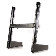 Picture of StarTech.com 2-Post 12U Desktop Server Rack, Small Open Frame 19in Computer Rack, Compact Network Rack for AV / Studio / Data / IT Equipment - Free Standing Two-Post Home/Office Rack
