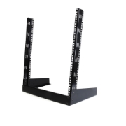 Picture of StarTech.com 2-Post 12U Desktop Server Rack, Small Open Frame 19in Computer Rack, Compact Network Rack for AV / Studio / Data / IT Equipment - Free Standing Two-Post Home/Office Rack
