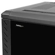 Picture of StarTech.com 4-Post 22U Server Rack Cabinet, Lockable 19" Data Rack Cabinet for Computer / AV / IT Equipment, Office / Home Network Rack with Casters & Adjustable Mounting Rails