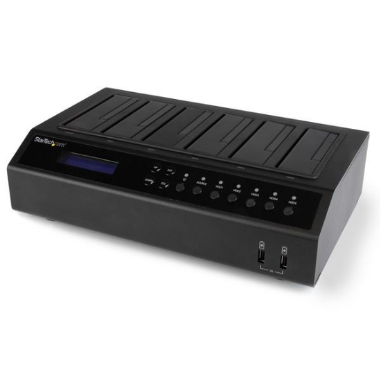 Picture of StarTech.com USB 3.0 / eSATA 6-Bay Hard Drive Duplicator Dock - 1:5 HDD / SSD Cloner and Eraser