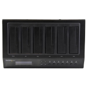 Picture of StarTech.com USB 3.0 / eSATA 6-Bay Hard Drive Duplicator Dock - 1:5 HDD / SSD Cloner and Eraser