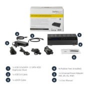 Picture of StarTech.com USB 3.0 / eSATA 6-Bay Hard Drive Duplicator Dock - 1:5 HDD / SSD Cloner and Eraser