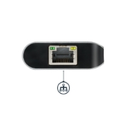 Picture of StarTech.com USB C Multiport Adapter, Portable USB-C Dock to 4K HDMI, 2-pt USB 3.0 Hub, SD/SDHC, GbE, 60W PD Pass-Through - USB Type-C/Thunderbolt 3 - REPLACED BY DKT30CHSDPD1