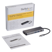 Picture of StarTech.com USB C Multiport Adapter, Portable USB-C Dock to 4K HDMI, 2-pt USB 3.0 Hub, SD/SDHC, GbE, 60W PD Pass-Through - USB Type-C/Thunderbolt 3 - REPLACED BY DKT30CHSDPD1