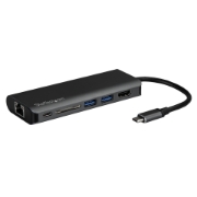 Picture of StarTech.com USB C Multiport Adapter, Portable USB-C Dock to 4K HDMI, 2-pt USB 3.0 Hub, SD/SDHC, GbE, 60W PD Pass-Through - USB Type-C/Thunderbolt 3 - REPLACED BY DKT30CHSDPD1