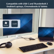 Picture of StarTech.com USB C Multiport Adapter, Portable USB-C Dock to 4K HDMI, 2-pt USB 3.0 Hub, SD/SDHC, GbE, 60W PD Pass-Through - USB Type-C/Thunderbolt 3 - REPLACED BY DKT30CHSDPD1