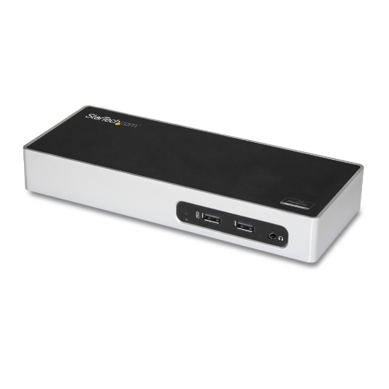 Picture of StarTech.com USB 3.0 Docking Station - Dual Monitor Laptop Docking Station with HDMI & DVI/VGA Video - 6-port USB 3.1 Gen 1 5Gbps Hub, GbE, Audio - Universal Type-A Dock - Windows & Mac