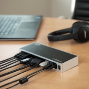 Picture of StarTech.com USB 3.0 Docking Station - Dual Monitor Laptop Docking Station with HDMI & DVI/VGA Video - 6-port USB 3.1 Gen 1 5Gbps Hub, GbE, Audio - Universal Type-A Dock - Windows & Mac