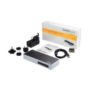 Picture of StarTech.com USB 3.0 Docking Station - Dual Monitor Laptop Docking Station with HDMI & DVI/VGA Video - 6-port USB 3.1 Gen 1 5Gbps Hub, GbE, Audio - Universal Type-A Dock - Windows & Mac