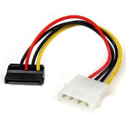 Picture of StarTech.com 6in 4 Pin LP4 to Left Angle SATA Power Cable Adapter