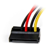 Picture of StarTech.com 6in 4 Pin LP4 to Left Angle SATA Power Cable Adapter