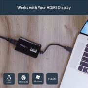 Picture of StarTech.com USB 3.0 to HDMI Adapter - DisplayLink Certified - 1080p (1920x1200) - USB Type-A to HDMI Display Adapter Converter for Monitor - External Video & Graphics Card - Windows/Mac