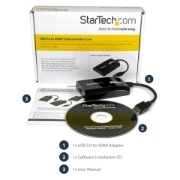 Picture of StarTech.com USB 3.0 to HDMI Adapter - DisplayLink Certified - 1080p (1920x1200) - USB Type-A to HDMI Display Adapter Converter for Monitor - External Video & Graphics Card - Windows/Mac