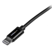 Picture of StarTech.com 1 m (3 ft.) USB to Lightning Cable - iPhone / iPad / iPod Charger Cable - High Speed Charging Lightning to USB Cable - Apple MFi Certified - Black