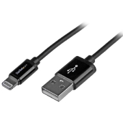 Picture of StarTech.com 1 m (3 ft.) USB to Lightning Cable - iPhone / iPad / iPod Charger Cable - High Speed Charging Lightning to USB Cable - Apple MFi Certified - Black