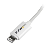Picture of StarTech.com 2 m (6 ft.) USB to Lightning Cable - Long iPhone / iPad / iPod Charger Cable - Lightning to USB Cable - Apple MFi Certified - White