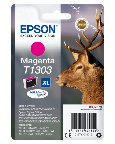 Picture of Epson Stag Singlepack Magenta T1303 DURABrite Ultra Ink