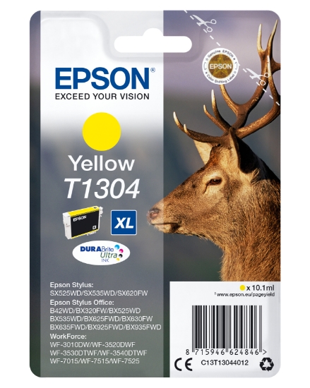 Picture of Epson Stag Singlepack Yellow T1304 DURABrite Ultra Ink