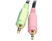 Picture of StarTech.com 6ft 4-in-1 USB DisplayPort KVM Switch Cable w/ Audio & Microphone