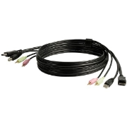 Picture of StarTech.com 6ft 4-in-1 USB DisplayPort KVM Switch Cable w/ Audio & Microphone