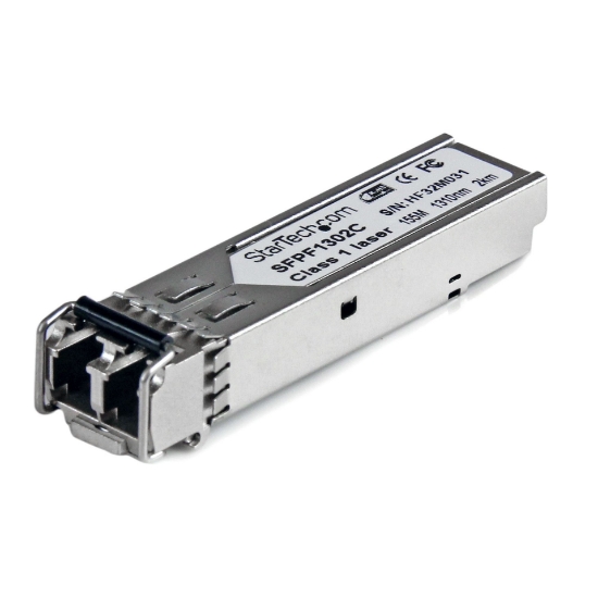 Picture of StarTech.com Cisco GLC-FE-100FX Compatible SFP Transceiver Module - 100BASE-FX~Cisco GLC-FE-100FX Compatible SFP Module - 100BASE-FX - 100Mbps Multimode Fiber MMF Optic Transceiver - 100 Mbps - LC 2km - 1310nm - DDM Cisco ASR920, IE2000, IE4000