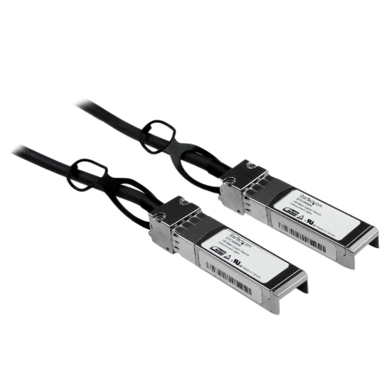 Picture of StarTech.com Cisco SFP-H10GB-CU5M Compatible 5m 10G SFP+ to SFP+ Direct Attach Cable Twinax - 10GbE SFP+ Copper DAC 10 Gbps Low Power Passive Mini GBIC/Transceiver Module DAC Firepower ASR920 ASR9000