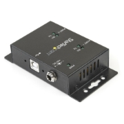 Picture of StarTech.com 2 Port Industrial Wall Mountable USB to Serial Adapter Hub with DIN Rail Clips