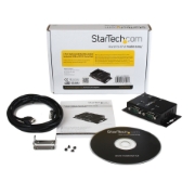 Picture of StarTech.com 2 Port Industrial Wall Mountable USB to Serial Adapter Hub with DIN Rail Clips