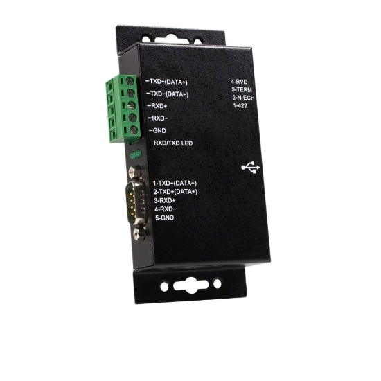 Picture of StarTech.com 1 Port Metal Industrial USB to RS422/RS485 Serial Adapter w/ Isolation