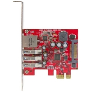 Picture of StarTech.com 3-Port PCI Express USB 3.0 Card + Gigabit Ethernet