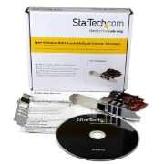 Picture of StarTech.com 3-Port PCI Express USB 3.0 Card + Gigabit Ethernet