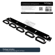 Picture of StarTech.com 1U 19in Metal Rackmount Cable Management Panel