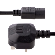 Picture of StarTech.com 10ft (3m) UK Computer Power Cable, 18AWG, BS 1363 to C13, 10A 250V, Black Replacement AC Power Cord, Kettle Lead / UK Power Cord, PC Power Supply Cable, TV/Monitor Power Cable