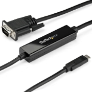 Picture of StarTech.com 3ft/1m USB C to VGA Cable - 1920x1200/1080p USB Type C to VGA Video Active Adapter Cable - Thunderbolt 3 Compatible - Laptop to VGA Monitor/Projector - DP Alt Mode HBR2