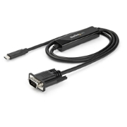Picture of StarTech.com 3ft/1m USB C to VGA Cable - 1920x1200/1080p USB Type C to VGA Video Active Adapter Cable - Thunderbolt 3 Compatible - Laptop to VGA Monitor/Projector - DP Alt Mode HBR2