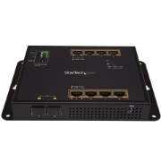 Picture of StarTech.com Industrial 8 Port Gigabit PoE+ Switch w/2 SFP MSA Slots - 30W - Layer/L2 Switch Hardened GbE Managed - Rugged High Power Gigabit Ethernet Network Switch IP-30/-40 C to 75 C