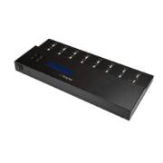 Picture of StarTech.com Standalone 1 to 15 USB Thumb Drive Duplicator and Eraser, Multiple USB Flash Drive Copier, System and File and Whole-Drive Copy at 1.5 GB/min, Single and 3-Pass Erase, LCD Display