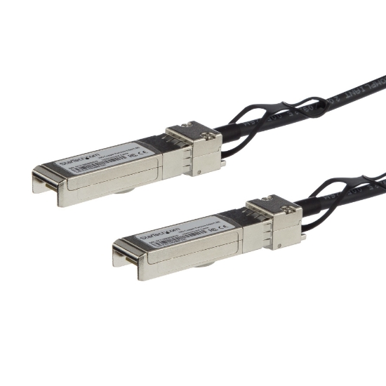 Picture of StarTech.com Cisco SFP-H10GB-CU0-5M Compatible 0.5m 10G SFP+ to SFP+ Direct Attach Cable Twinax - 10GbE SFP+ Copper DAC 10 Gbps Low Power Passive Mini GBIC/Transceiver Module DAC Firepower ASR9000 ASR1000