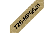 Picture of Brother TZE-MPGG31 label-making tape Black on gold