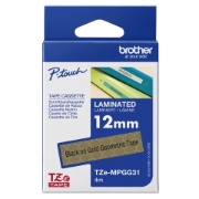 Picture of Brother TZE-MPGG31 label-making tape Black on gold