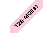 Picture of Brother TZEMQE31 label-making tape Black on pink TZe